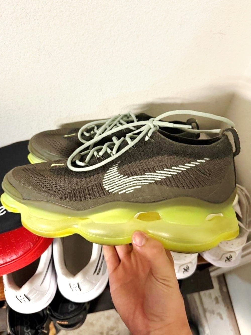 Nike Air Max Scorpion Flyknit 'Cargo Khaki Volt' (Style Code DJ4701-300)